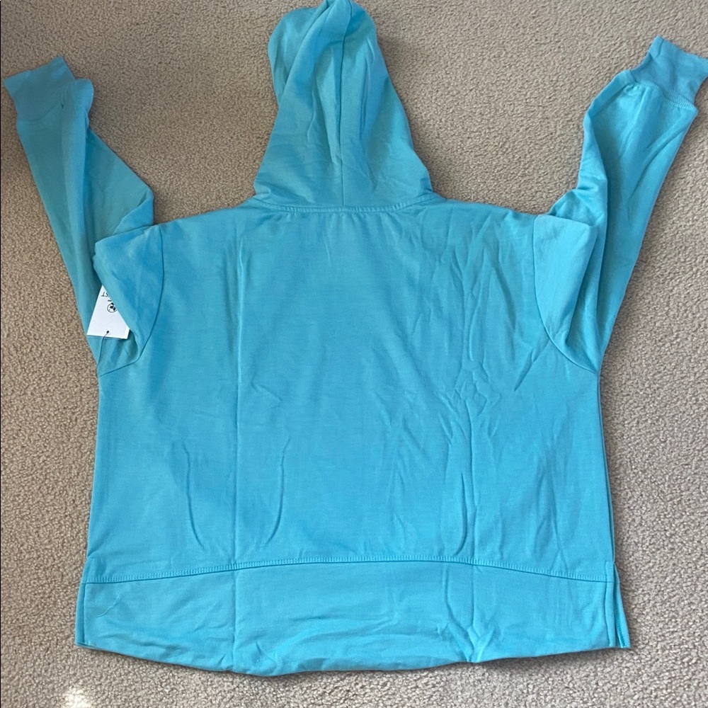 LARGE.   NINE WEST STRETCHY SOFT HOODIE TOP - Picture 8 of 10